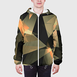 Куртка с капюшоном мужская Broken glass, цвет: 3D-белый — фото 2
