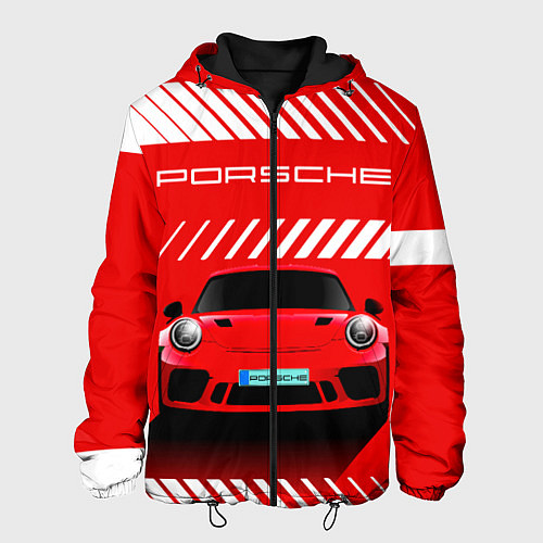 Мужская куртка PORSCHE ПОРШЕ RED STYLE / 3D-Черный – фото 1