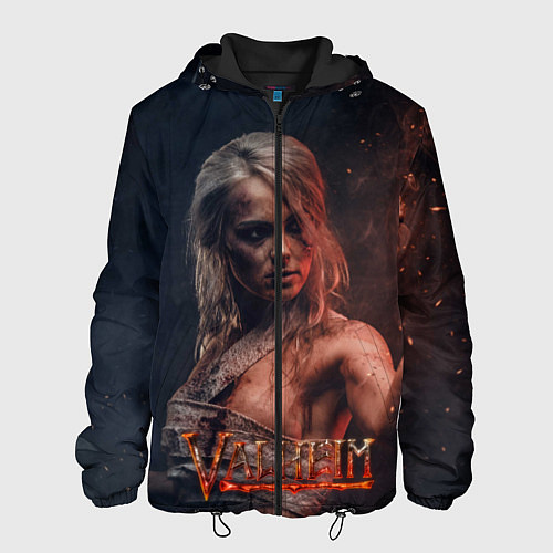 Мужская куртка Valheim девушка воин / 3D-Черный – фото 1