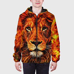 Куртка с капюшоном мужская LION, цвет: 3D-черный — фото 2