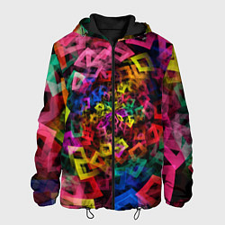 Куртка с капюшоном мужская Калейдоскоп, цвет: 3D-черный