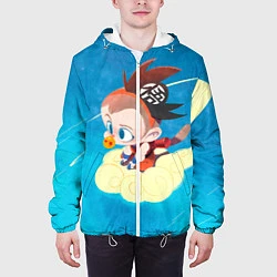 Куртка с капюшоном мужская Baby Goku, цвет: 3D-белый — фото 2
