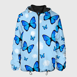 Куртка с капюшоном мужская Бабочки Моргенштерна, цвет: 3D-черный