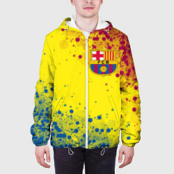 Куртка с капюшоном мужская FC BARCELONA, цвет: 3D-белый — фото 2