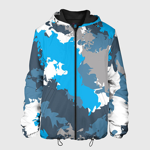 Мужская куртка Камуфляж ледяной / 3D-Черный – фото 1