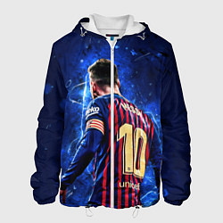 Куртка с капюшоном мужская Leo Messi Лео Месси 10, цвет: 3D-белый