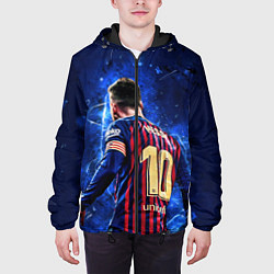 Куртка с капюшоном мужская Leo Messi Лео Месси 10, цвет: 3D-черный — фото 2