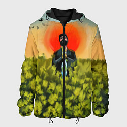 Куртка с капюшоном мужская Один в поле, цвет: 3D-черный