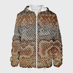 Куртка с капюшоном мужская Snake skin, цвет: 3D-белый