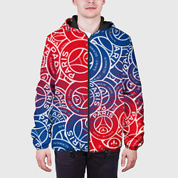 Куртка с капюшоном мужская ФК ПСЖ PARIS SAINT GERMAIN, цвет: 3D-черный — фото 2