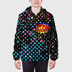 Куртка с капюшоном мужская Прямо в сердце, цвет: 3D-черный — фото 2