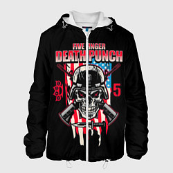 Куртка с капюшоном мужская 5FDP Five Finger Death Punch, цвет: 3D-белый