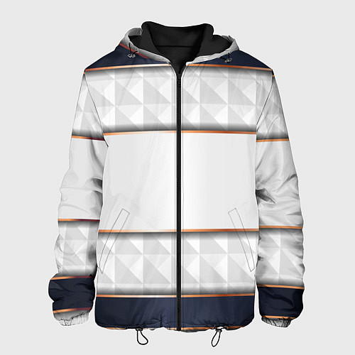 Мужская куртка White 3d lines / 3D-Черный – фото 1