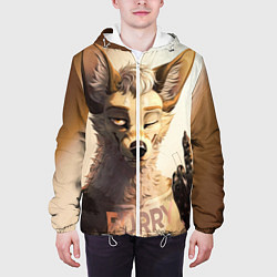 Куртка с капюшоном мужская Furry jackal, цвет: 3D-белый — фото 2