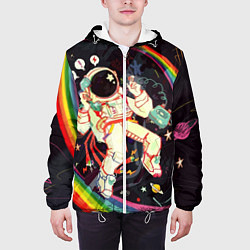 Куртка с капюшоном мужская Космонавт, цвет: 3D-белый — фото 2