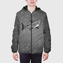 Куртка с капюшоном мужская Акула, цвет: 3D-черный — фото 2