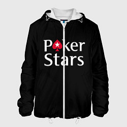 Куртка с капюшоном мужская Poker Stars, цвет: 3D-белый