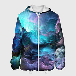 Куртка с капюшоном мужская Космическое море, цвет: 3D-белый