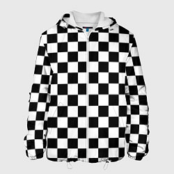 Куртка с капюшоном мужская Шахматист, цвет: 3D-белый