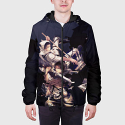 Куртка с капюшоном мужская Атака титанов, цвет: 3D-черный — фото 2