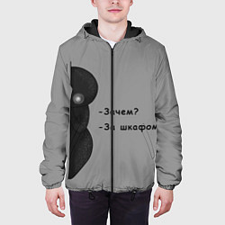 Куртка с капюшоном мужская За шкафом, цвет: 3D-черный — фото 2