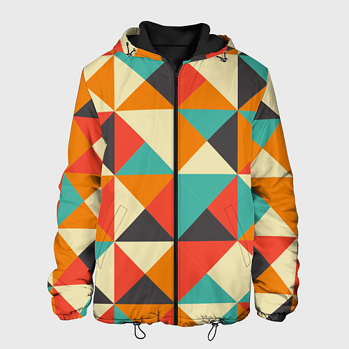 Мужская куртка Треугольники / 3D-Черный – фото 1