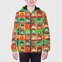 Куртка с капюшоном мужская Аниме Южный парк, цвет: 3D-черный — фото 2