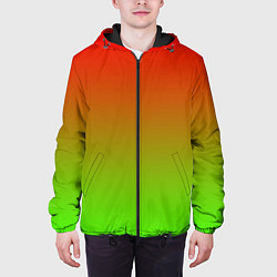 Куртка с капюшоном мужская Градиент Яблоко, цвет: 3D-черный — фото 2