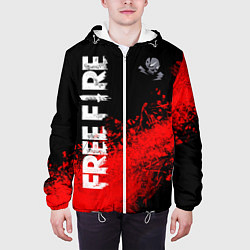 Куртка с капюшоном мужская FREE FIRE Фри Фаер, цвет: 3D-белый — фото 2