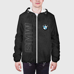 Куртка с капюшоном мужская BMW LOGO AND INSCRIPTION, цвет: 3D-белый — фото 2