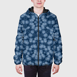Куртка с капюшоном мужская Модный абстрактный узор, цвет: 3D-черный — фото 2