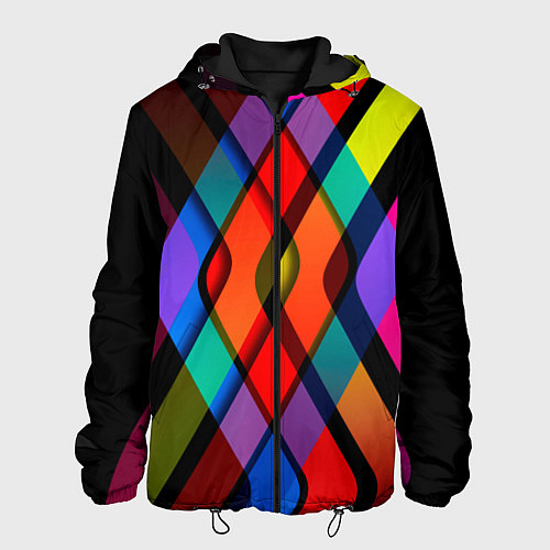 Мужская куртка Симметрия красок / 3D-Черный – фото 1