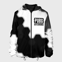 Куртка с капюшоном мужская PUBG: Battlegrounds - Hexagon, цвет: 3D-черный