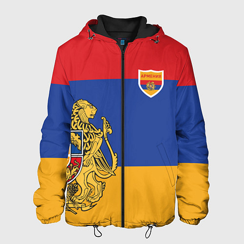 Мужская куртка Armenia coat of arms and flag / 3D-Черный – фото 1