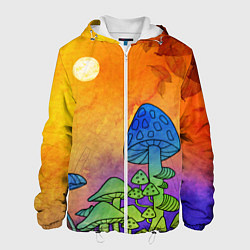 Куртка с капюшоном мужская Заколдованный лес, цвет: 3D-белый