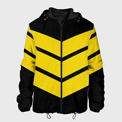 Куртка с капюшоном мужская Три полоски, цвет: 3D-черный