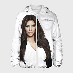 Куртка с капюшоном мужская Ким Кардашьян, цвет: 3D-белый