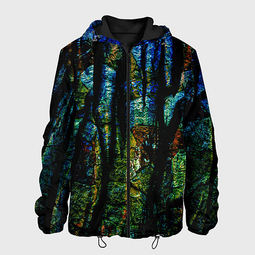 Мужская куртка Разноцветная гора / 3D-Черный – фото 1