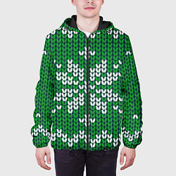 Куртка с капюшоном мужская Снежинка, цвет: 3D-черный — фото 2