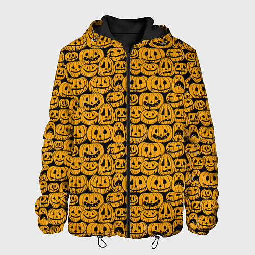Мужская куртка Хэллоуинские Тыквы / 3D-Черный – фото 1