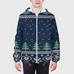 Куртка с капюшоном мужская Зимняя ночь, цвет: 3D-белый — фото 2