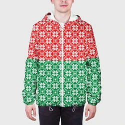 Куртка с капюшоном мужская Беларусь алатырь, цвет: 3D-белый — фото 2