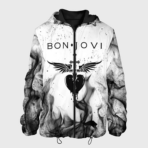 Мужская куртка BON JOVI HEART СЕРДЦЕ / 3D-Черный – фото 1