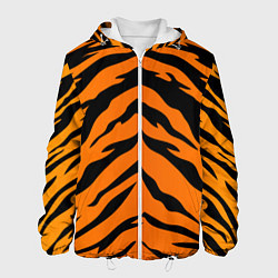 Куртка с капюшоном мужская Шкура тигра, цвет: 3D-белый