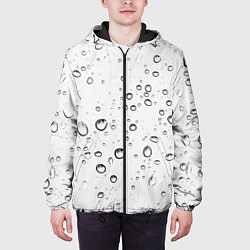 Куртка с капюшоном мужская Утренний дождь, цвет: 3D-черный — фото 2