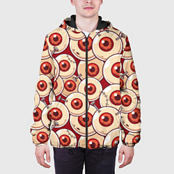 Куртка с капюшоном мужская Zombie Глаза, цвет: 3D-черный — фото 2