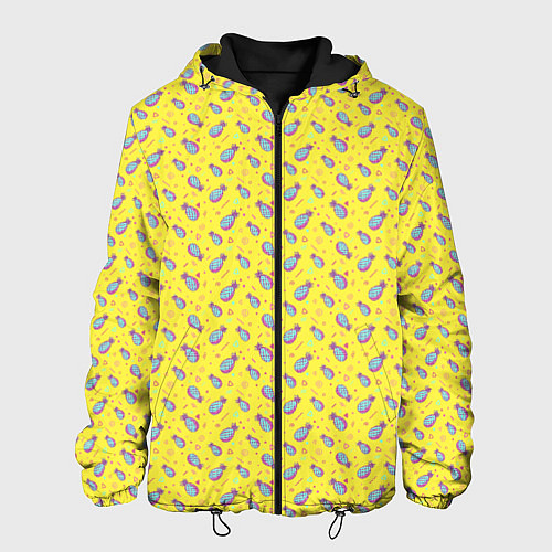 Мужская куртка Pineapple Pattern / 3D-Черный – фото 1