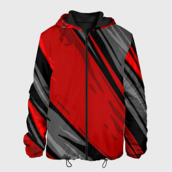 Куртка с капюшоном мужская Сиомбиотический стиль, цвет: 3D-черный