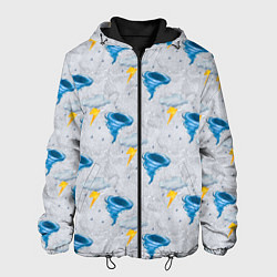 Куртка с капюшоном мужская Вихрь - ураган, цвет: 3D-черный