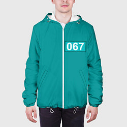Куртка с капюшоном мужская Игра в кальмара: 067, цвет: 3D-белый — фото 2